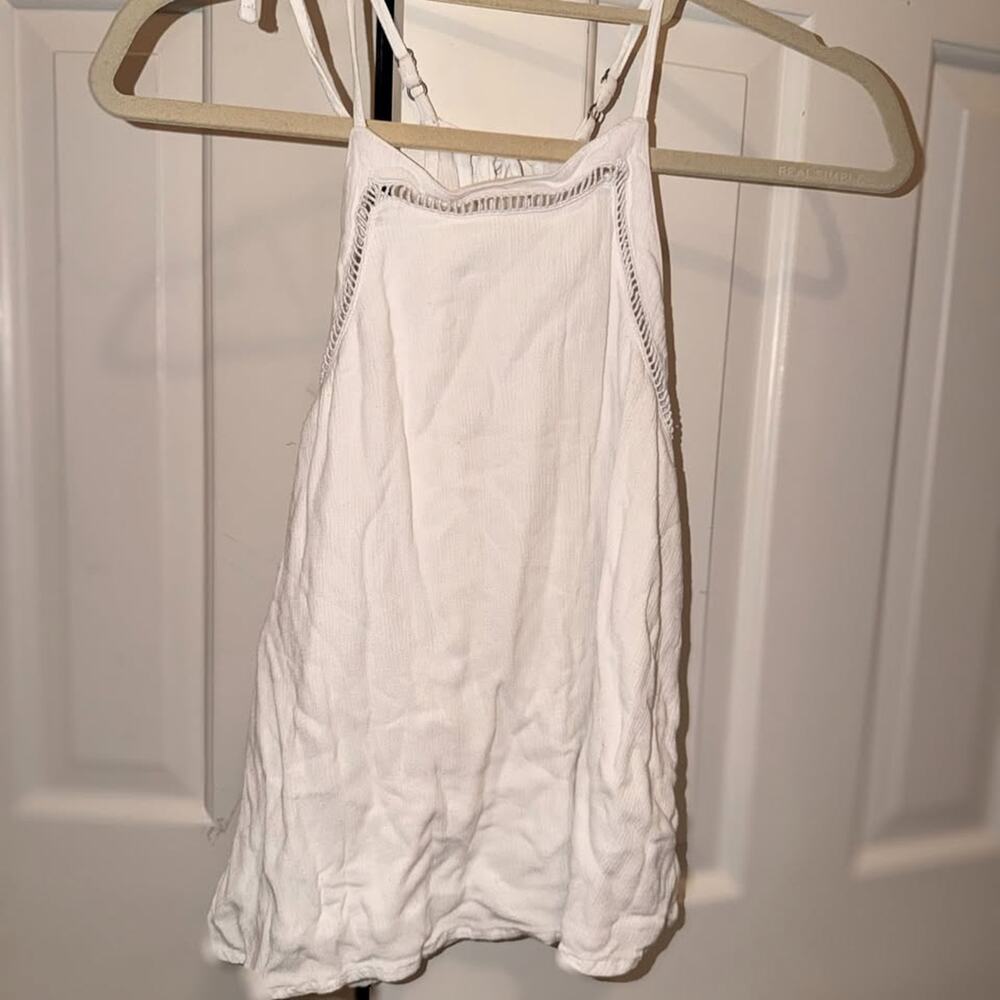 Hollister White Halter Cami Top Size Small